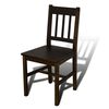 vidaXL Dining Set 5 Pieces Pine Wood Brown