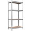 vidaXL Storage Shelves 2 pcs Silver 80x40x160 cm Steel and MDF
