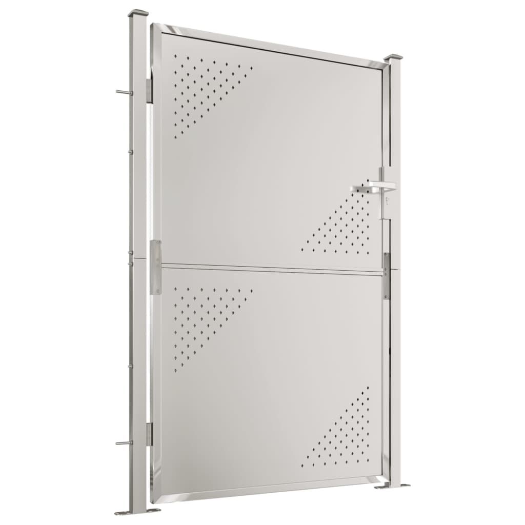 vidaXL Garden Gate 100x150 cm Stainless Steel
