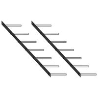 vidaXL Wall-mounted Wine Racks for 14 Bottles 2 pcs Black Metal