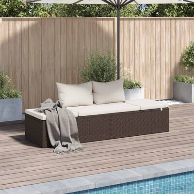 vidaXL Garden Bed Brown 195x60 cm Poly Rattan, brown vidaXL Garden Bed Brown 195x60 cm Poly Rattan