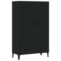 vidaXL Highboard Black 70x31x115 cm Engineered Wood, black vidaXL Highboard Black 70x31x115 cm Engineered Wood