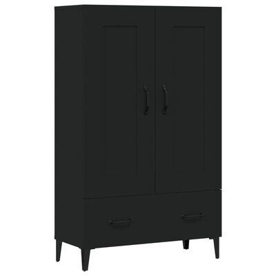 vidaXL Highboard Black 70x31x115 cm Engineered Wood, black vidaXL Highboard Black 70x31x115 cm Engineered Wood