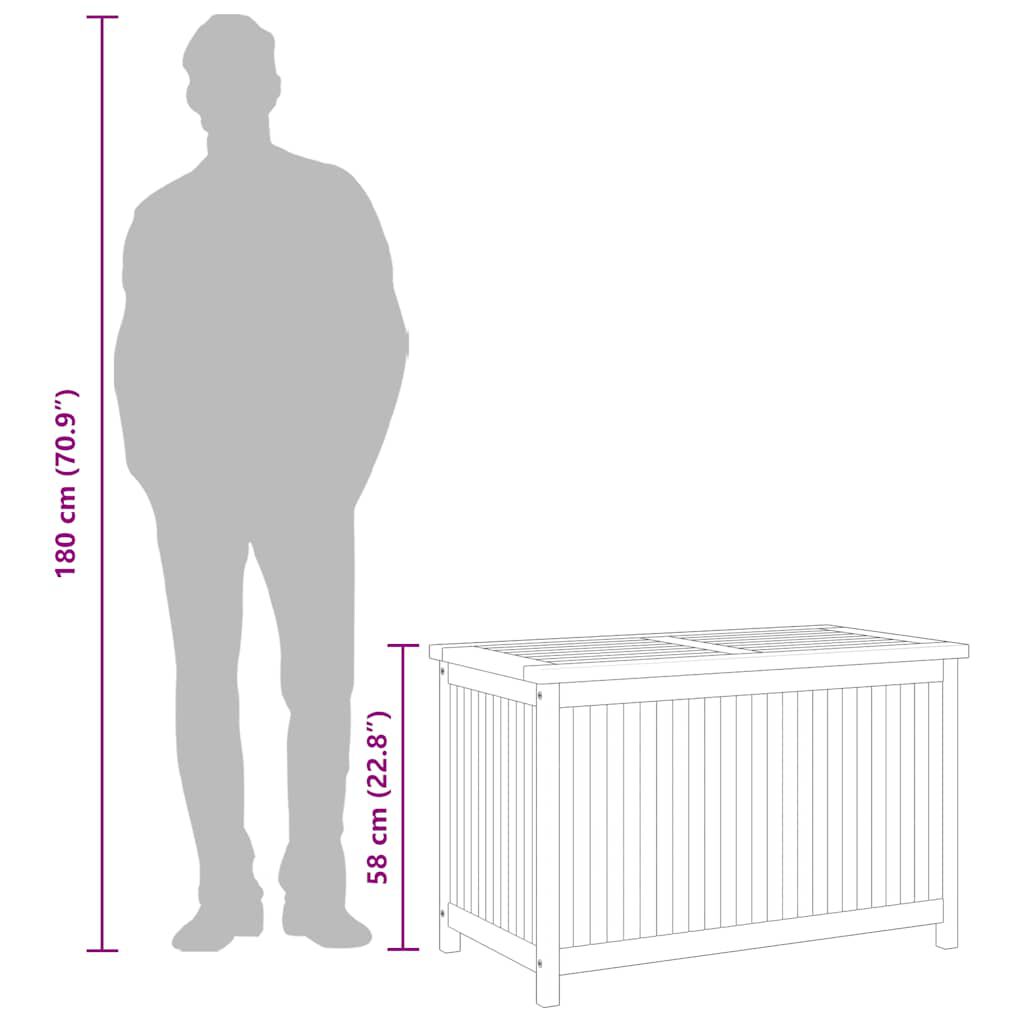 vidaXL Garden Storage Box 90x50x58 cm Solid Teak Wood