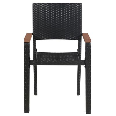 vidaXL Outdoor Chairs 2 pcs Poly Rattan Black,  vidaXL Outdoor Chairs 2 pcs Poly Rattan Black