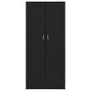 vidaXL Book Cabinet Black 82.5x30.5x185.5 cm Engineered Wood