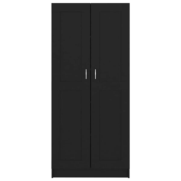 vidaXL Book Cabinet Black 82.5x30.5x185.5 cm Engineered Wood