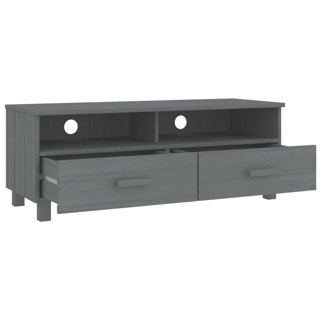 vidaXL TV Cabinet HAMAR Dark Grey 106x40x40 cm Solid Wood Pine
