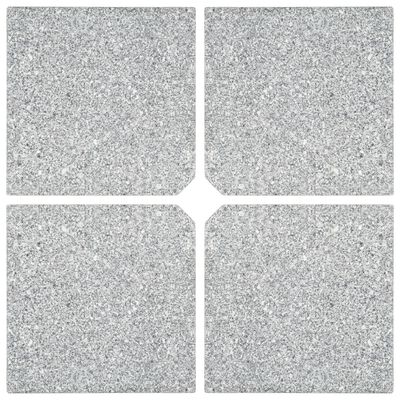 vidaXL Umbrella Weight Plates 4 pcs Grey Granite Square 100 kg,  vidaXL Umbrella Weight Plates 4 pcs Grey Granite Square 100 kg