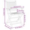 vidaXL Folding Outdoor Chairs 8 pcs Solid Acacia Wood