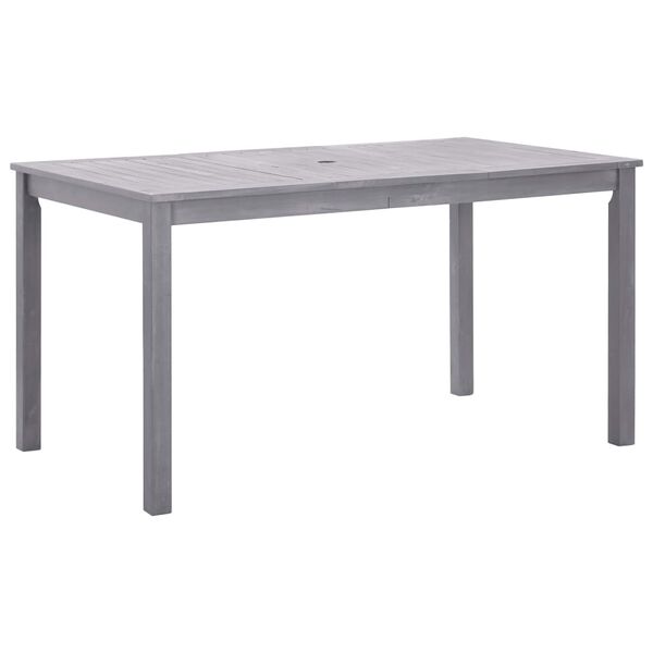 vidaXL 7 Piece Outdoor Dining Set Grey Solid Acacia Wood