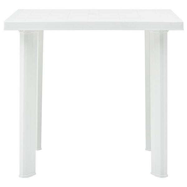 vidaXL Garden Table White 80x75x72 cm Plastic