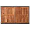 vidaXL 7 Piece Outdoor Dining Set Poly Rattan Acacia Wood Black