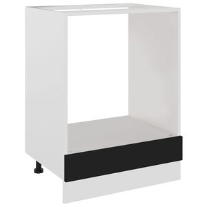 vidaXL Oven Cabinet "Lyon" Black 60x46x81,5 cm Engineered Wood