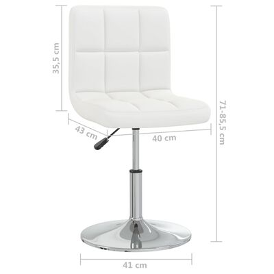 vidaXL Bar Stool White Faux Leather, white vidaXL Bar Stool White Faux Leather