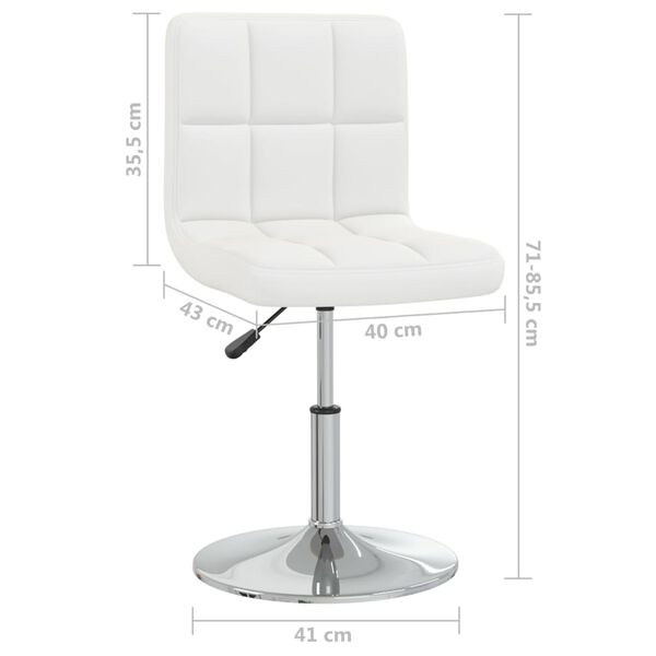 vidaXL Bar Stool White Faux Leather