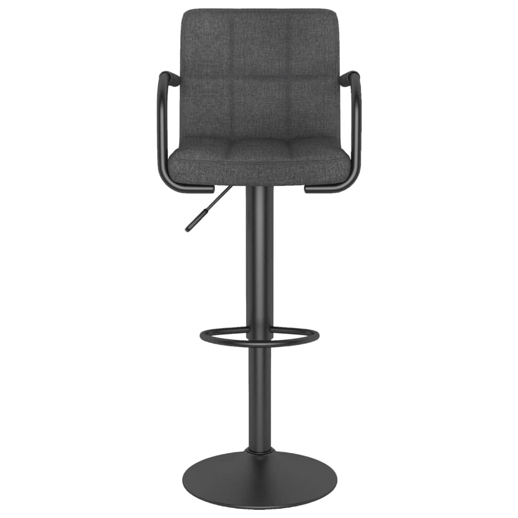 vidaXL Bar Stools 2 pcs Dark Grey Fabric