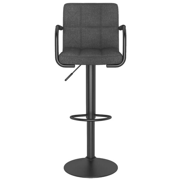 vidaXL Bar Stools 2 pcs Dark Grey Fabric
