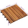 Decking Tiles Vertical Pattern 30 x 30 cm Acacia Set of 30