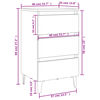 vidaXL Bed Cabinet with Metal Legs 2 pcs White 40x35x69 cm
