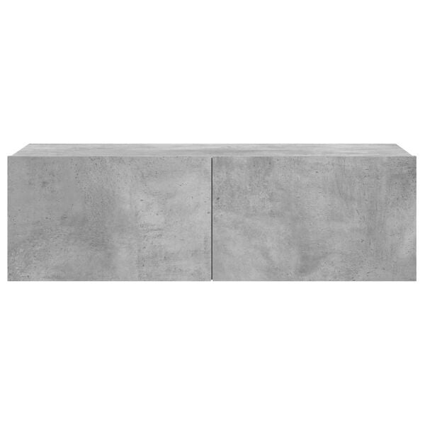 vidaXL TV Cabinet Concrete Grey 100x30x30 cm Engineered Wood