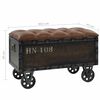 vidaXL Storage Bench 80.5x41x50 cm Solid Wood and Artificial Leather