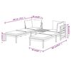 vidaXL 3 Piece Garden Lounge Set with Cream White Cushions Acacia Wood