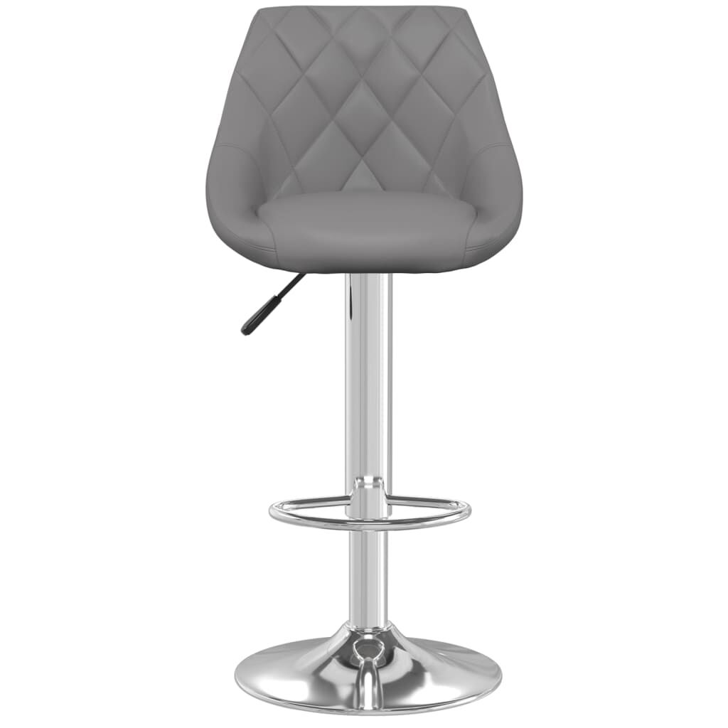 vidaXL Bar Stools 2 pcs Grey Faux Leather