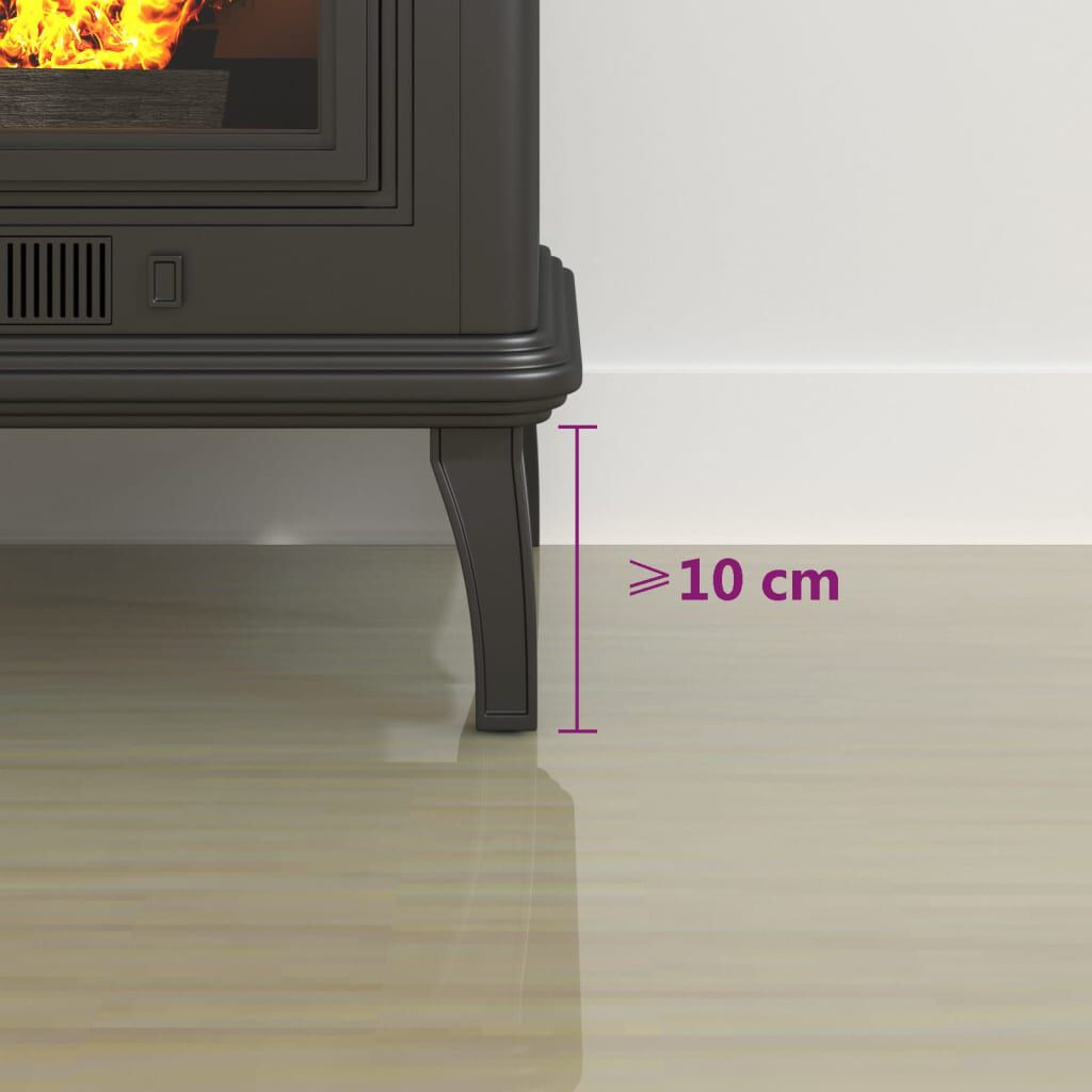vidaXL Fireplace Glass Plate Half Round 1000x500 mm