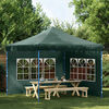 vidaXL Party Tent Sidewall 2 pcs with Window PE Green