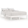 vidaXL Bed Frame without Mattress White Solid Wood King Size
