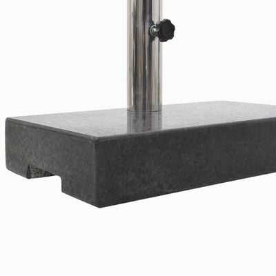 vidaXL Parasol Base Granite 25 kg Rectangular Black, black vidaXL Parasol Base Granite 25 kg Rectangular Black