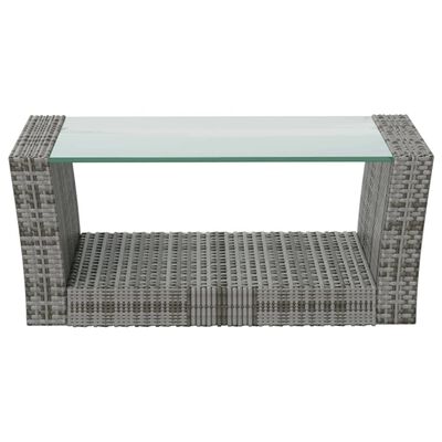 vidaXL 8 Piece Garden Lounge Set with Cushions Poly Rattan Grey, grey vidaXL 8 Piece Garden Lounge Set with Cushions Poly Rattan Grey