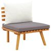 vidaXL 5 Piece Garden Lounge Set with Cushions Solid Wood Acacia
