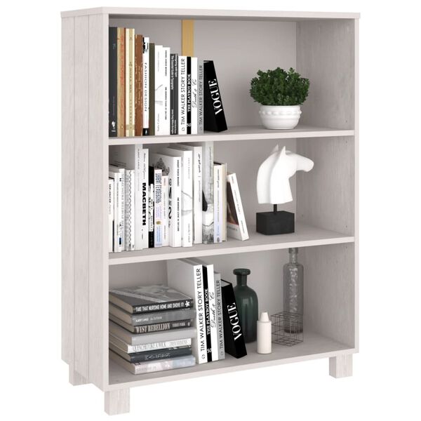 vidaXL Book Cabinet HAMAR White 85x35x112 cm Solid Wood Pine