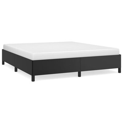 vidaXL Bed Frame Black 180x200 cm Super King Faux Leather