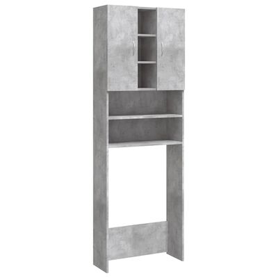vidaXL Washing Machine Cabinet Concrete Grey 64x25.5x190 cm, concrete grey vidaXL Washing Machine Cabinet Concrete Grey 64x25.5x190 cm