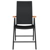 vidaXL 5 Piece Garden Dining Set Black