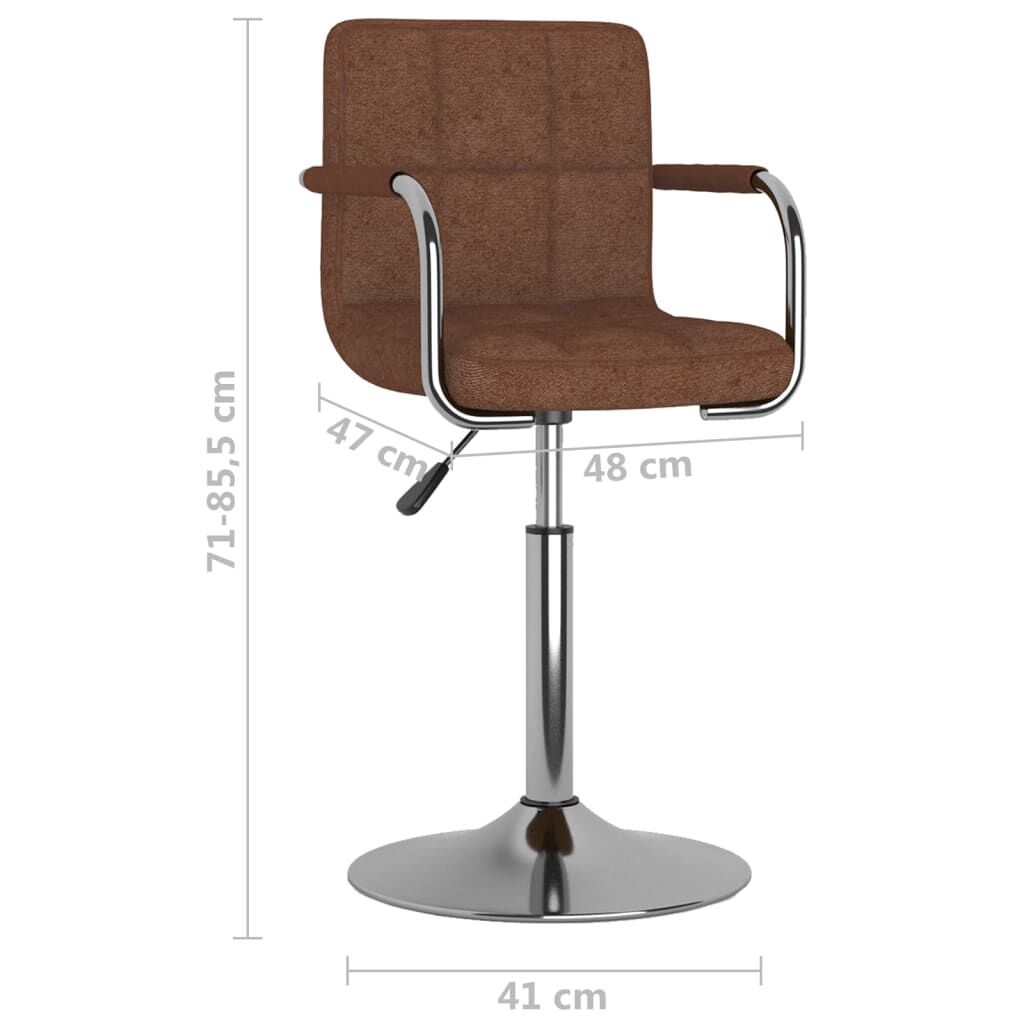 vidaXL Bar Stool Brown Fabric