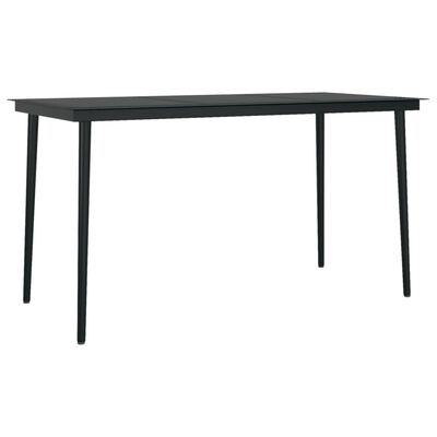 vidaXL 5 Piece Garden Dining Set Black, black vidaXL 5 Piece Garden Dining Set Black