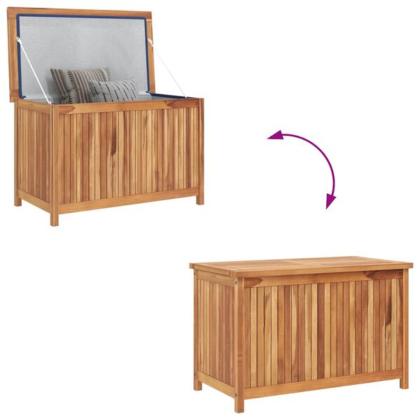 vidaXL Garden Storage Box 90x50x58 cm Solid Teak Wood