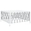 vidaXL 5 Piece Garden Lounge Set with Cushions White Steel
