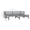 vidaXL Pull-out Day Bed without Mattress Grey 2x(90x200)cm