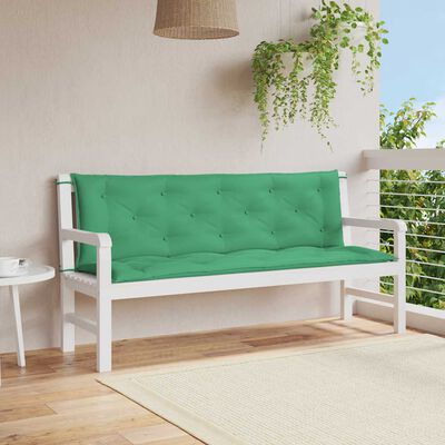 vidaXL Garden Bench Cushion Green 150x(50+50)x7cm Oxford Fabric, green vidaXL Garden Bench Cushion Green 150x(50+50)x7cm Oxford Fabric