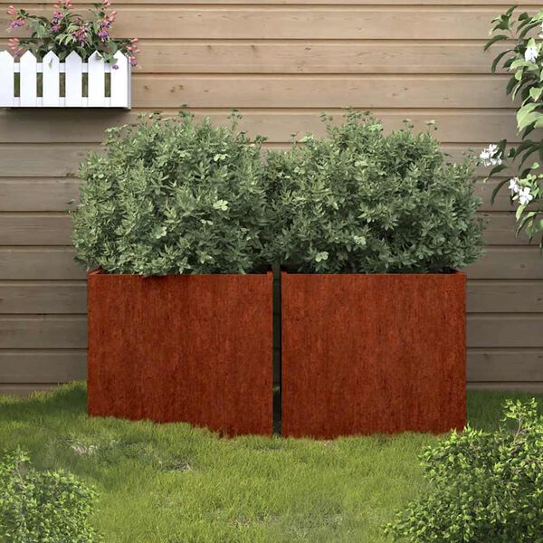 vidaXL Planters 2 pcs 49x47x46 cm Corten Steel