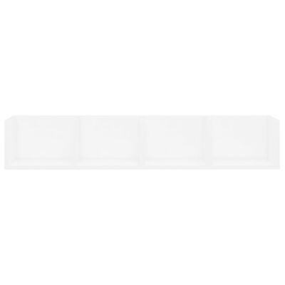 vidaXL CD Wall Shelf White 100x18x18 cm Engineered Wood, white vidaXL CD Wall Shelf White 100x18x18 cm Engineered Wood