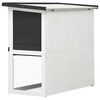 vidaXL Outdoor Rabbit Hutch 1 Door Grey Wood