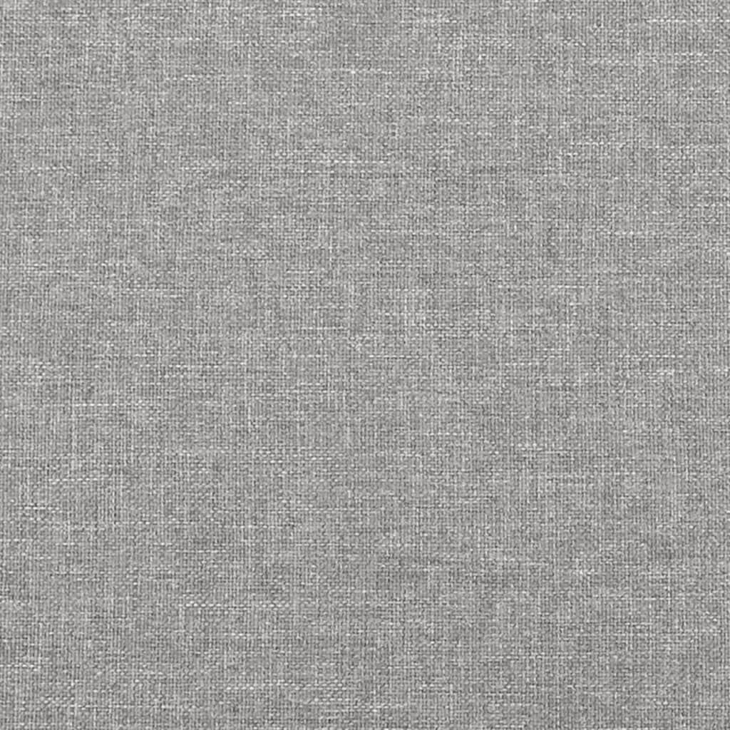 vidaXL Bed Frame without Mattress Light Grey 183x203 cm King Fabric