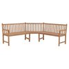 vidaXL Garden Corner Bench 185x185x90 cm Solid Teak Wood
