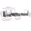 vidaXL 5 Piece Garden Lounge Set with Cushions White Steel
